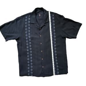 Tommy Bahama Black and Blue Casual Button Down Shirt
